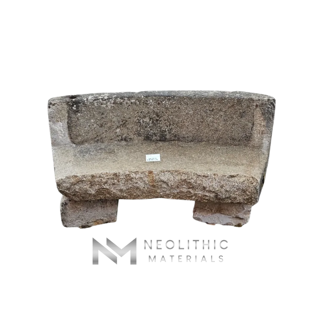 French Antique Granite Stone Mill used as Bench